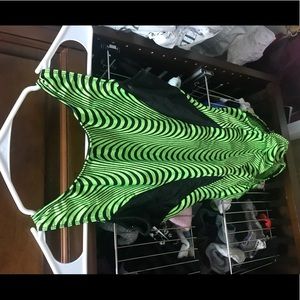 AS Motion Wear Green and Black Gymnastics Leotard